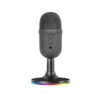 Afbeelding van Mars Gaming MMIC CX, Professionele Studiomicrofoon, Compact ARGB ontwerp, Hoge Resolutie, Ruisonderdrukking ENC, Cardioïde Condensator, Demptoets, USB Plug&amp;Play, 3.5mm Jack, Zwart
