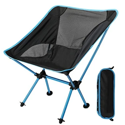 Afbeelding van EXTSUD Outdoor opvouwbare stoel, draagbare campingstoel, aluminium camping reisstoel vissen wandelkruk backpacken stoelkruk (hoge tot 300 lbs)