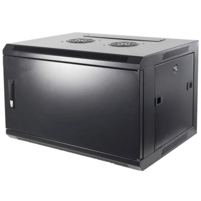Afbeelding van DSIT 6U wandkast met metalen deur 600x600x368mm (BxDxH) serverbehuizing serverrack serverkast 19 inch
