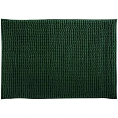 Afbeelding van MSV Badkamerkleed/badmat tapijtje voor op de vloer donkergroen 40 x 60 cm Microvezel Badmatjes