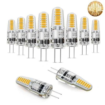 Afbeelding van I SHUNFA ledlamp G4 1,2 W, AC/DC 12 V, vervangt 15 W halogeenlamp, 110 lumen, warmwitte ledlamp, 3000 K, niet dimbare met pinfitting, verpakking 10 stuks