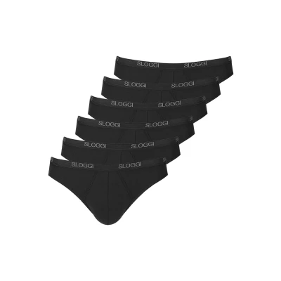 Afbeelding van Sloggi MINI6ER PACK Basic Slip, Heren, Maat: XXL, Schwarz