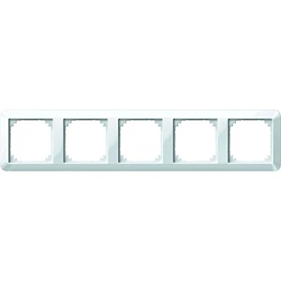 Afbeelding van Merten 4912925 frame 389519 5 voudig polarwit glanzend 1 M