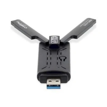 Afbeelding van Nedis Netwerk Dongel Wi Fi AX5400 2.4/5/6 GHz (Triple Band) USB3.0 snelheid totaal: 5400 Mbps Windows 10 / 11