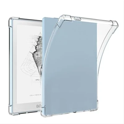 Afbeelding van GIOPUEY Transparante hoes voor Onxy Boox Go 6, zachte TPU achterkant, dun hoesje met airbagbescherming, licht, compatibel transparant