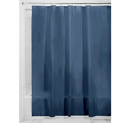 Afbeelding van iDesign 3.0 Liner voering voor douchegordijn, 183,0 cm x groot gordijn van schimmelbestendig PEVA met twaalf ogen, marineblauw