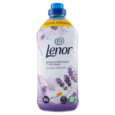 Afbeelding van Lenor wasverzachter, concentraat, 86 wasbeurten, lavendel en kamille, langdurige frisheid zachtheid van plantaardige oorsprong, geurend beddengoed tot 1 week