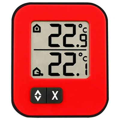 Afbeelding van TFA Dostmann Moxx Digitale binnen /buitenthermometer, weergave van de en buitentemperatuur, maximum lage waarden, ook geschikt voor vriezers/aquaria
