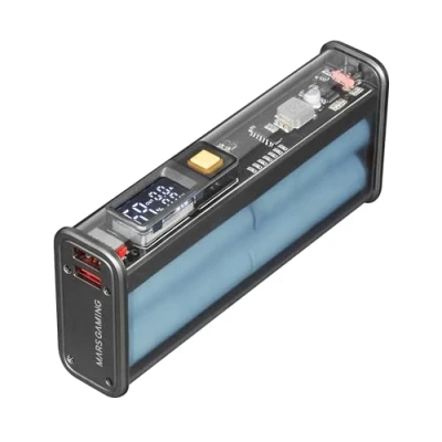 Afbeelding van Mars Gaming MPK 20K, Power Bank 22.5W, Samsung 20000mAh Batterijen, QC3.0 &amp; PD3.0 Snel Opladen, Slim Display met Oplaad Controle, Externe Multi Oplaadbare Batterij, Universele Connectiviteit, Zwart