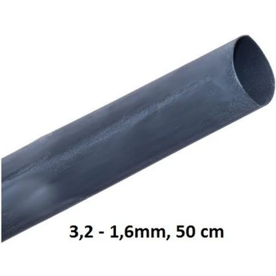 Afbeelding van Krimpkous zwart universeel 3,2 1,6mm, per stuk (50 cm)