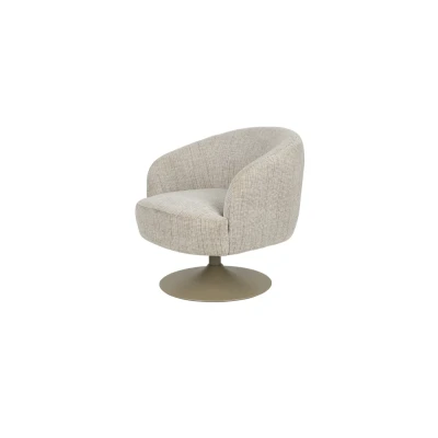 Afbeelding van Housecraft Living Renate Fauteuil Draaibaar Beige/ Bruin