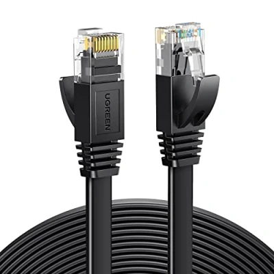 Afbeelding van Ugreen platte LAN Ethernet kabel Cat. 6 10m zwart (NW102)