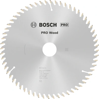 Afbeelding van Bosch Accessories Optiline Wood 2608641190 Hardmetaal cirkelzaagblad 210 x 30 2.8 mm Aantal tanden: 60 1 stuk(s)