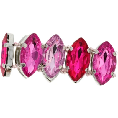 Afbeelding van Behave Roze elastische armband met stenen