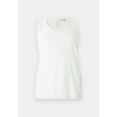 Afbeelding van TOM Tailor MIX Ajour Top, Dames, Maat: Small, Whisper white