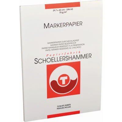Afbeelding van Markerblok Schoellershammer A3 75gr wit