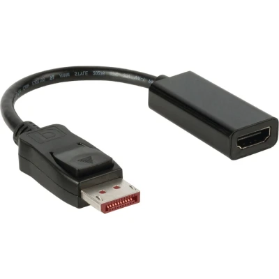 Afbeelding van DisplayPort naar HDMI adapter DP 1.4 / 2.0 (4K 60Hz + HDR) zwart 0,15 meter