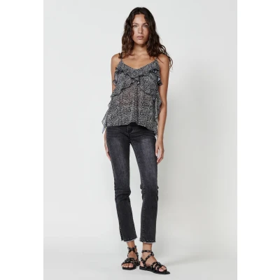Afbeelding van KOROSHI Top zwart / wit