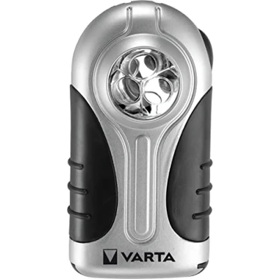 Afbeelding van Varta 2623 LED Silver Light zaklamp inclusief 3 AAA Longlife Power, zilver zwart