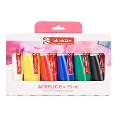Afbeelding van Talens Art Creation Acrylverf Set, 6 Kleuren (75 ml tubes) Schilderen voor Volwassenen