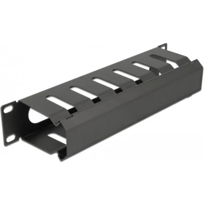 Afbeelding van Delock 10″ Kabelmanagement Rangierpanel mit Öffnung 1 HE schwarz