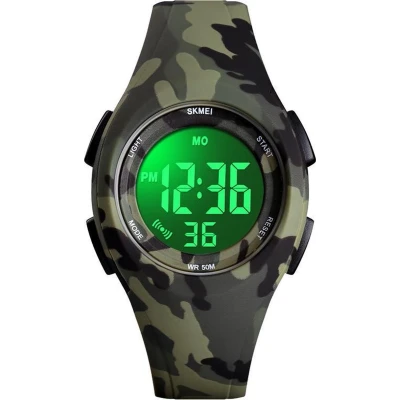 Afbeelding van Kinderhorloge Stopwatch Waterdicht Legergroen Giftbox