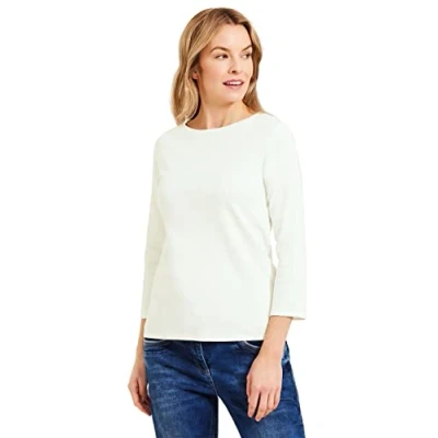 Afbeelding van Cecil Shirt met 3/4 mouwen hoge uitsnijding