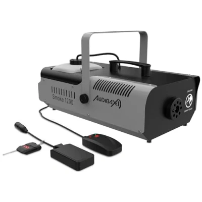 Afbeelding van Audibax Smoke 1200 rookmachine voor feestjes, met afstandsbediening, vermogen W, capaciteit 2,3 l, rook per minuut van 295 m3, verwarming in 8 minuten