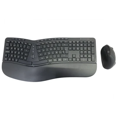Afbeelding van CONCEPTRONIC Wireless Keyboard+Mouse,ergo,Layout spaans zwart