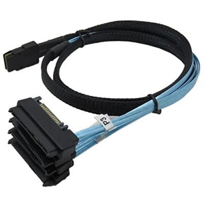 Afbeelding van CableDeconn Mini SAS 36 SFF 8087 aan (4) 8482 Schakelaars met SATA Macht 1m