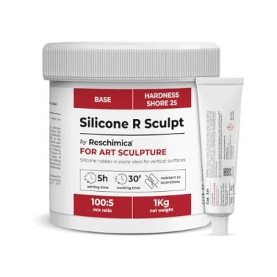 Afbeelding van R SCULPT Siliconenrubber in pasta voor beeldhouwers, ideaal mallen met hars, was, gips en andere materialen (1 kg)