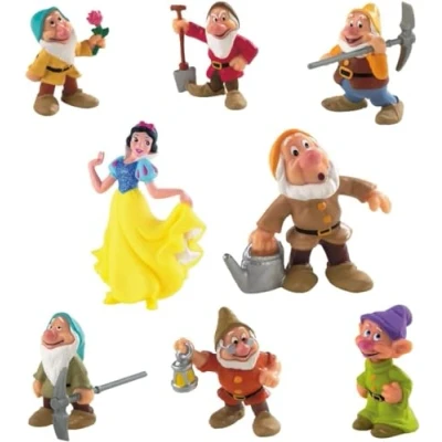 Afbeelding van Bullyland Sneeuwwitje en de 7 dwergenfiguurset, 8 delig