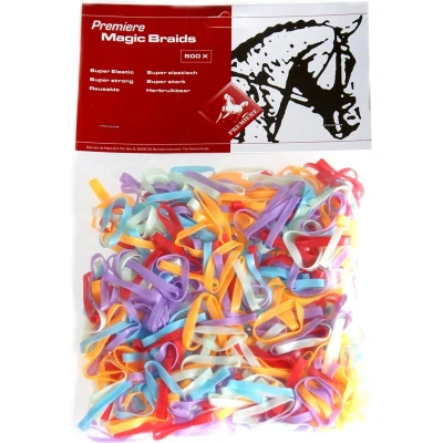 Afbeelding van Premiere Manenelastiekjes &quot;Magic&quot; One Size Mix Kleuren Wit