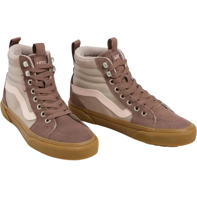 Afbeelding van Vans Filmore Hi VansGuard Sneaker, Suede/Nylon Bruin/Gum, 4.5 UK, Suede Nylon Bruine Gum, 37 EU