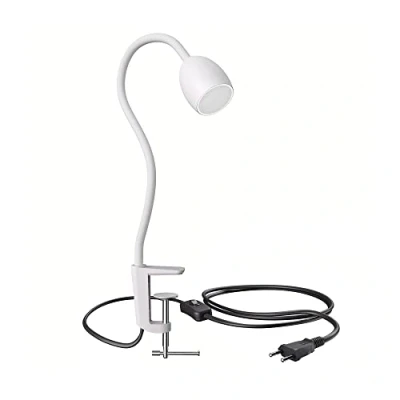 Afbeelding van ledscom.de GU10 klemlicht KLUK met zwanenhals, wit incl. GU10, warm wit, 6.826W 630lm