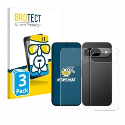 Afbeelding van BROTECT Screenprotector voor Google Pixel 9 (Voor+Achter) Folie Beschermfolie Beschermglas transparant (3 Stuks)