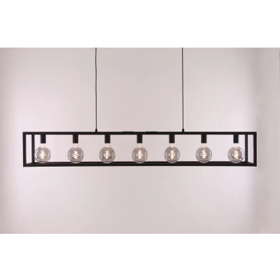 Afbeelding van Hanglamp rechthoek zwart 170cm