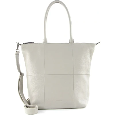 Afbeelding van FREDsBRUDER Leren Schoudertas Shopper Happy Collection Bag Summer Stone Grijs