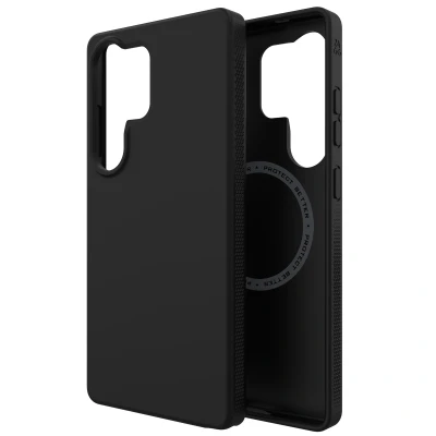 Afbeelding van Samsung Galaxy S25 Plus MagSafe Hoesje Gerecycled kunststof ZAGG Hardcase/Backcover Zwart Telefoonhoesje Shockproof/Valbescherming