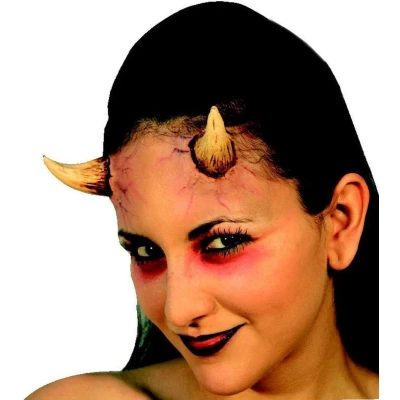 Afbeelding van Partychimp Angstaanjagende Duivelshoorns voor bij Halloween Kostuum Volwassenen Duivel Hoorns Devil Applicatie One size Latex
