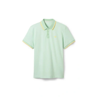 Afbeelding van TOM Tailor Poloshirt, Heren, Maat: XL, White mint twotone