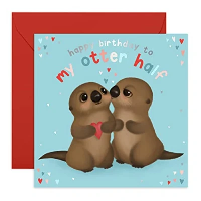 Afbeelding van Central 23 leuke verjaardagskaart voor vriend gelukkige verjaardag mijn otter helft vriendin vrouw man wordt geleverd met stickers