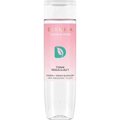 Afbeelding van Dermika, Reiniging van het gezicht, Clean &amp; More Tonic Regulerend Gemengde Huid En Vette Cichorei Glycolzuur 200Ml (Tonic lotion, 200 ml)