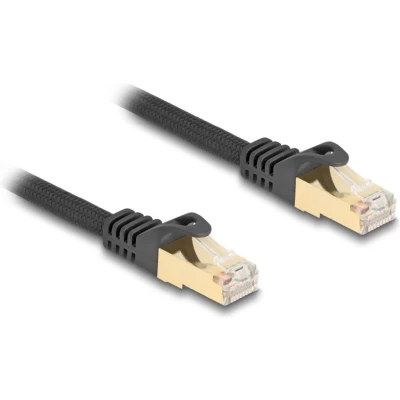 Afbeelding van Delock RJ45 Netzwerkkabel mit Geflechtmantel Cat.6A S/FTP Stecker zu S