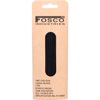 Afbeelding van Fosco Veters 180 cm Zwart