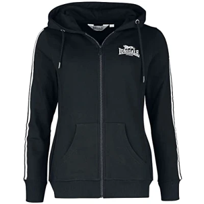 Afbeelding van Lonsdale MIT Reissverschluss Windygates Sweater met rits, Dames, Maat: Medium, Black white