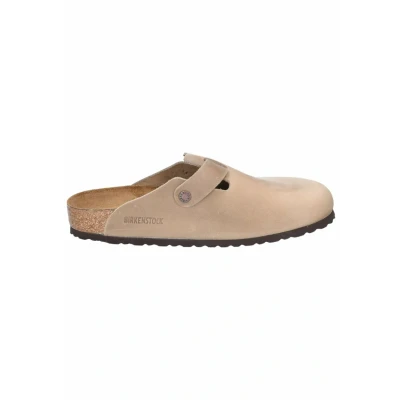 Afbeelding van Birkenstock Muiltjes, Heren, Maat: 39, Beige Leer
