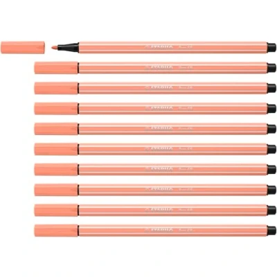 Afbeelding van Markeerstiften Stabilo Pen 68 10 Stuks Vlees