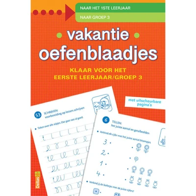 Afbeelding van Deltas Vakantie oefenblaadjes klaar voor het eerste leerjaar (groep3)