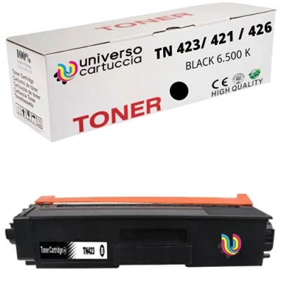 Afbeelding van Universo® tonercartridge, compatibel als vervanging voor Brother TN 423 TN421 MFC L8690CDW L8900CDW HL L8260CDW L8360CDW DCP L8410CDW (zwart)